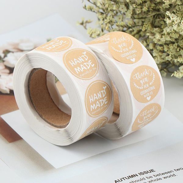 gift wrap 500pcs natural kraft round handmade stickers scrapbooking for package adhesive thank you sticker seal labels stationery
gift wrap 500pcs natural kraft round handmade stickers scrapbooking for package adhesive thank you sticker seal labels stationery