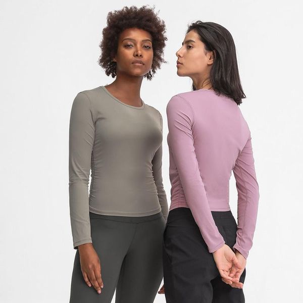 stretchy naked feel fitness sport long sleeve shirts women side folds slim fit yoga athletic workout sportwear outfit
stretchy naked feel fitness sport long sleeve shirts women side folds slim fit yoga athletic workout sportwear outfit