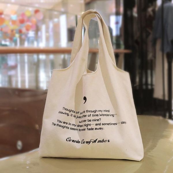 reusable shoulder women's handbag large capacity tote bag shopping accessories portable letter printed cotton linen ba storage bags
reusable shoulder women's handbag large capacity tote bag shopping accessories portable letter printed cotton linen ba storage bags