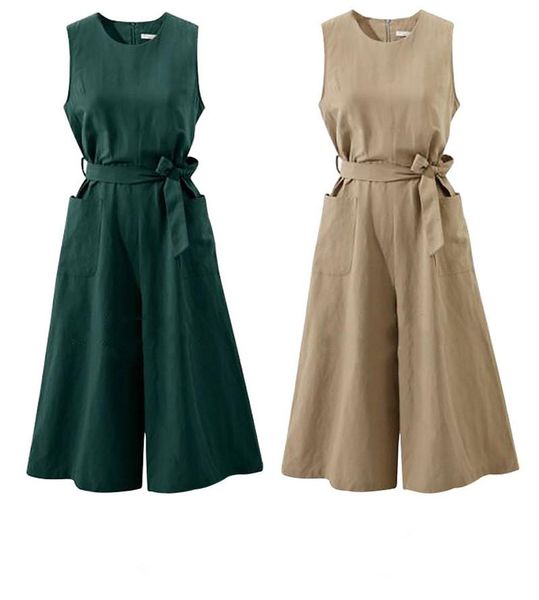 women's jumpsuits & rompers 2021 plus size elegant sleeveless wide leg loose summer solid belt waist playsuits casual women, Black;white
women's jumpsuits & rompers 2021 plus size elegant sleeveless wide leg loose summer solid belt waist playsuits casual women, Black;white