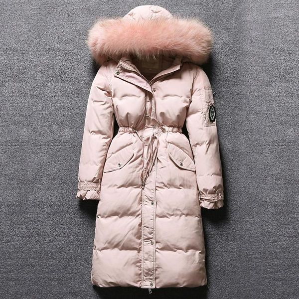 women's down & parkas -30 degree women winter coat x-long real fur white duck female jacket thick warm outwear snow wear g84, Black
women's down & parkas -30 degree women winter coat x-long real fur white duck female jacket thick warm outwear snow wear g84, Black