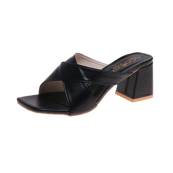slippers women's 2021 fashion all-match cross-shoes elegant with heel outer wear mature simple, Black
slippers women's 2021 fashion all-match cross-shoes elegant with heel outer wear mature simple, Black