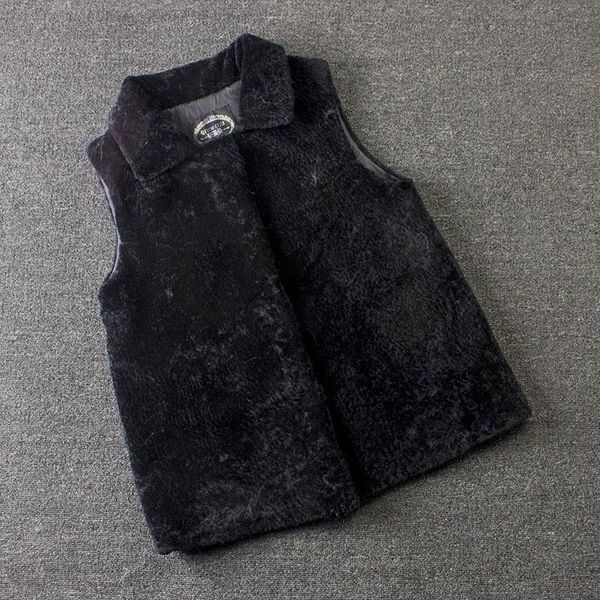women's fur & faux real jacket merino sheep vest winter women coats, Black 
women's fur & faux real jacket merino sheep vest winter women coats, Black