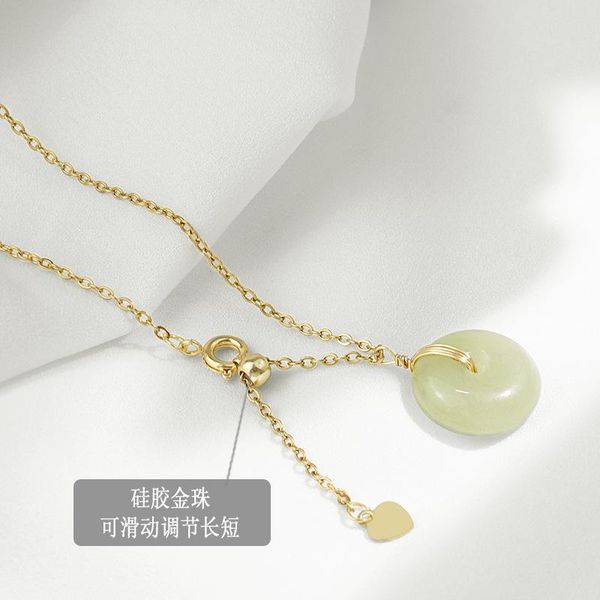 pendant necklaces 1pc natural manual crystal mineral jewelry nephrite safe buckle guardian fashion couple women necklace, Silver
pendant necklaces 1pc natural manual crystal mineral jewelry nephrite safe buckle guardian fashion couple women necklace, Silver