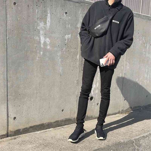 fog feel of god double thread essentials half zipper fleece sweater high street jacket men's coat, Black
fog feel of god double thread essentials half zipper fleece sweater high street jacket men's coat, Black