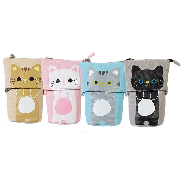 canvas cartoon cute cat pencil pouch bag stationery pen case box with zipper closure bags
canvas cartoon cute cat pencil pouch bag stationery pen case box with zipper closure bags