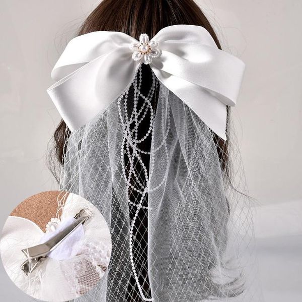 bridal veils 2021 wedding accessories short simple pearls flower veil ribbon bow bride with clip mariage, Black
bridal veils 2021 wedding accessories short simple pearls flower veil ribbon bow bride with clip mariage, Black