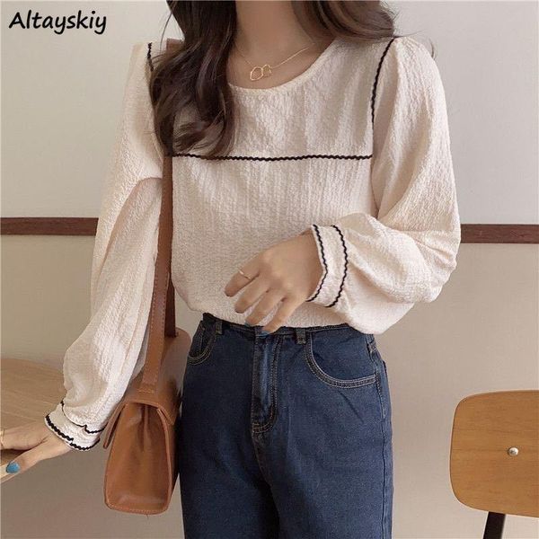 women's blouses & shirts women ol elegant stylish ladies chic sweet lantern sleeve solid o-neck korean plus size spring autumn 2021 ulz, White
women's blouses & shirts women ol elegant stylish ladies chic sweet lantern sleeve solid o-neck korean plus size spring autumn 2021 ulz, White