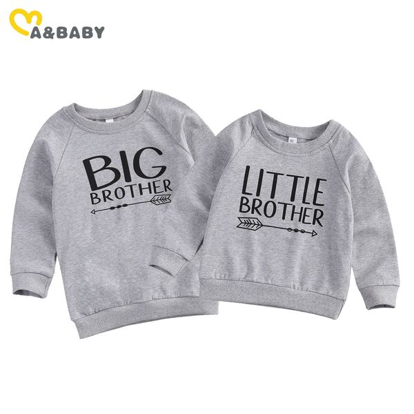 0-6y spring autumn toddler baby kid boys gray sweatshirts long sleeve little brother big bro clothes costumes 210515, Black
0-6y spring autumn toddler baby kid boys gray sweatshirts long sleeve little brother big bro clothes costumes 210515, Black