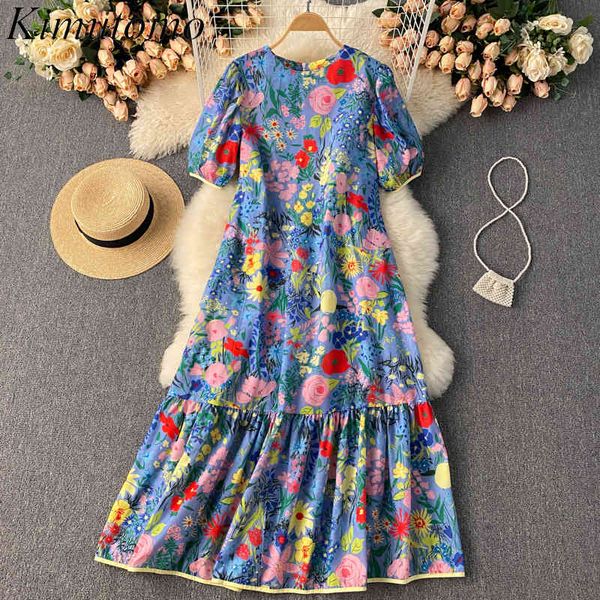 kimutomo chic floral dress women korean fashion clothing female sweet o-neck short puff sleeve loose long holiday vestidos 210521, Black;gray
kimutomo chic floral dress women korean fashion clothing female sweet o-neck short puff sleeve loose long holiday vestidos 210521, Black;gray