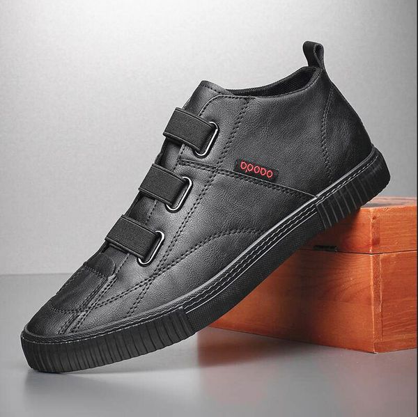 New Men leather casual shoes man flat shoes autumn new fashion high tops slip on elastic band cool loafers designer 4 colors, Black
New Men leather casual shoes man flat shoes autumn new fashion high tops slip on elastic band cool loafers designer 4 colors, Black
