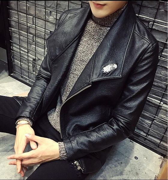 men's fur & faux 2021 male shorts slim leather clothing punk motorcycle outerwear casual pu autumn turn-down collar jacket, Black
men's fur & faux 2021 male shorts slim leather clothing punk motorcycle outerwear casual pu autumn turn-down collar jacket, Black