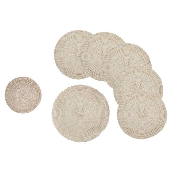 mats & pads 7 pcs beige placemat insulation mat round carpet kitchen accessories decoration home mat, 6 38cm 1 18cm
mats & pads 7 pcs beige placemat insulation mat round carpet kitchen accessories decoration home mat, 6 38cm 1 18cm