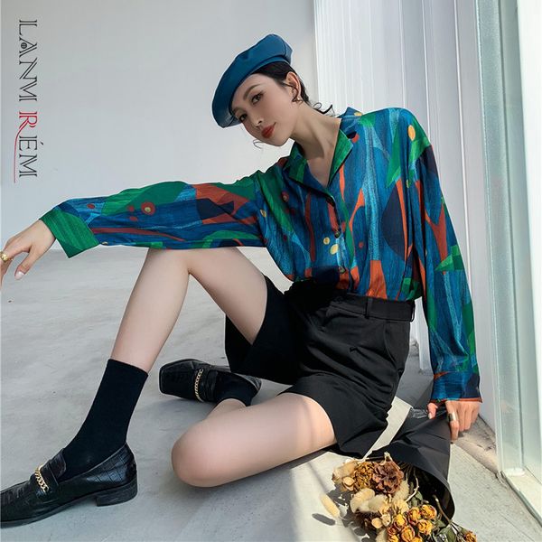 women oil painting printing big size blouse lapel long sleeve loose fit shirt fashion spring summer 2e1635 210507, White
women oil painting printing big size blouse lapel long sleeve loose fit shirt fashion spring summer 2e1635 210507, White