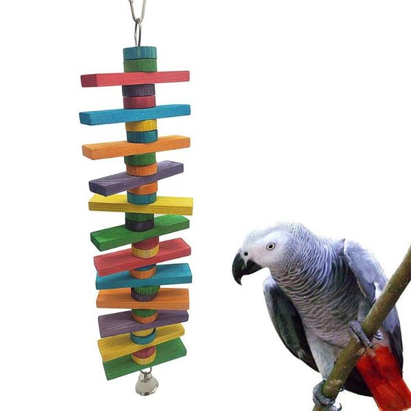 other bird supplies pet parrot wooden blocks bell hanging cage swing playing bite chew toy 2021
other bird supplies pet parrot wooden blocks bell hanging cage swing playing bite chew toy 2021