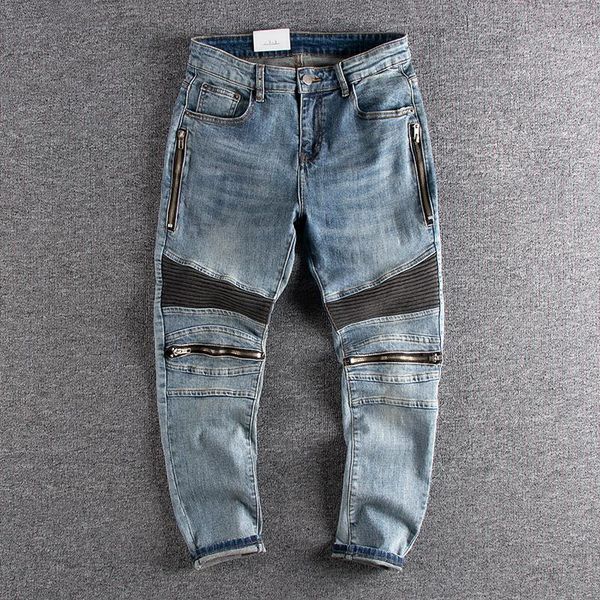 men's jeans 2021 stitched zipper hole cut three-dimensional light blue cool trend slim fit youth nine leggings trouser 217
men's jeans 2021 stitched zipper hole cut three-dimensional light blue cool trend slim fit youth nine leggings trouser 217