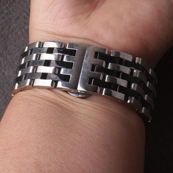 watch bands 20mm 22mm watchbands straight ends strap bracelet silver with black wristwatches accessories butterfly buckle clasp mens, Black;brown
watch bands 20mm 22mm watchbands straight ends strap bracelet silver with black wristwatches accessories butterfly buckle clasp mens, Black;brown
