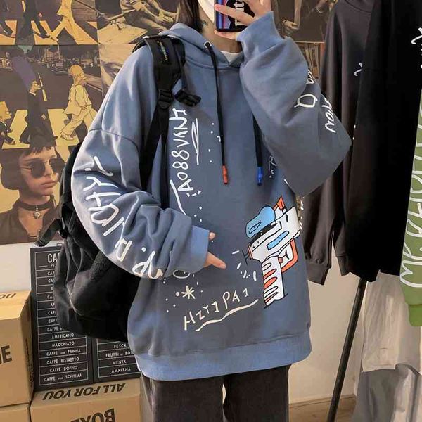 1street fashion brand loose hip hop sweater men's hoodie youth korean autumn couple harajuku versatile coat, Black
1street fashion brand loose hip hop sweater men's hoodie youth korean autumn couple harajuku versatile coat, Black