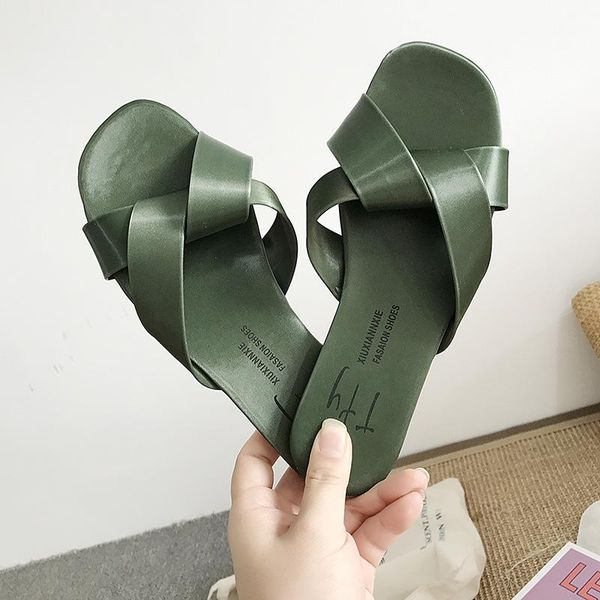 slippers 2021 brand weave leather women sandals open toe flat casual slides summer outdoor beach female flip flops, Black
slippers 2021 brand weave leather women sandals open toe flat casual slides summer outdoor beach female flip flops, Black