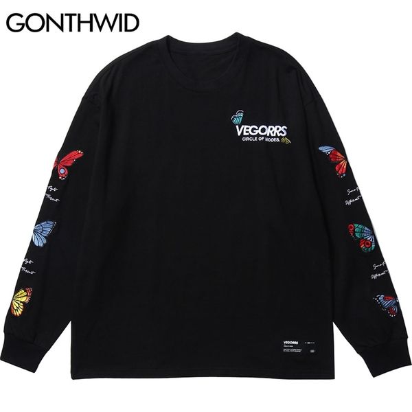 gonthwid harajuku embroidery butterfly long sleeve tshirts mens casual streetwear tees shirts hip hop o-neck outwear 210329, White;black
gonthwid harajuku embroidery butterfly long sleeve tshirts mens casual streetwear tees shirts hip hop o-neck outwear 210329, White;black