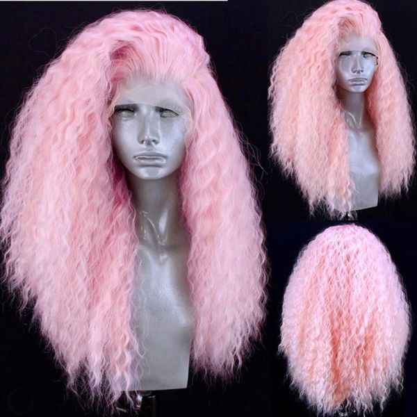 synthetic wigs pelucas de mujer natural soft hair 13x4 lace front wig pink color bouncy curly for woman cosplay lolita, Black
synthetic wigs pelucas de mujer natural soft hair 13x4 lace front wig pink color bouncy curly for woman cosplay lolita, Black