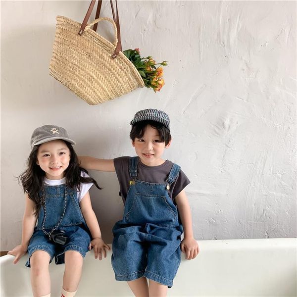 jumpsuits summer baby kids denim fashion boys girls casual loose short overalls 2-8 y children's shorts pants, Blue
jumpsuits summer baby kids denim fashion boys girls casual loose short overalls 2-8 y children's shorts pants, Blue