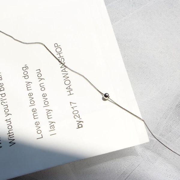 trendy geometric simple s925 sterling silver clavicle chain beads chic ball necklace collar jewelry for women chokers, Golden;silver
trendy geometric simple s925 sterling silver clavicle chain beads chic ball necklace collar jewelry for women chokers, Golden;silver
