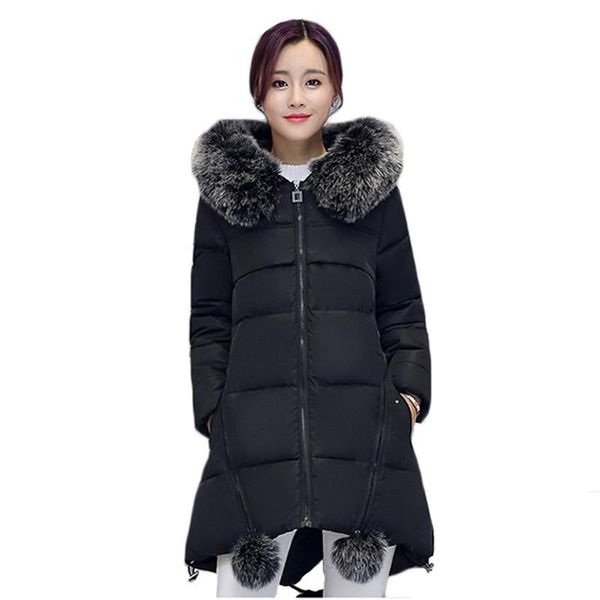 woman jacket winter 2021 korean mid length large fur collar hooded cape type plus size cotton padded thick keep warm coat gh14 women's, Black
woman jacket winter 2021 korean mid length large fur collar hooded cape type plus size cotton padded thick keep warm coat gh14 women's, Black