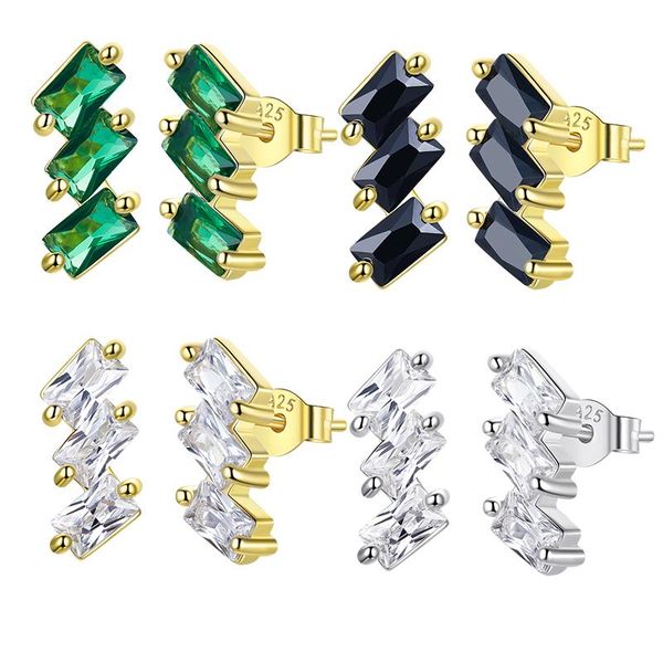stud bisaer authentic 925 sterling silver shine blocks earring with geometry zircon earrings for women fine jewlery gift ece1051, Golden;silver
stud bisaer authentic 925 sterling silver shine blocks earring with geometry zircon earrings for women fine jewlery gift ece1051, Golden;silver