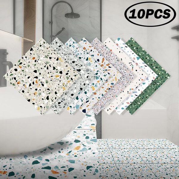 wall stickers 10pcs waterproof non-slip terrazzo floor tile self-adhesive bathroom decorative wallpaper
wall stickers 10pcs waterproof non-slip terrazzo floor tile self-adhesive bathroom decorative wallpaper