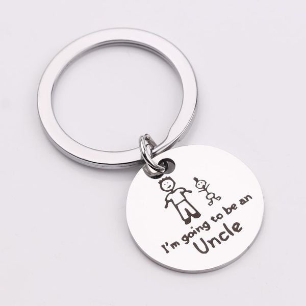 keychains engraved i'm going to be an uncle fashion stainless steel keychain for baby gift from stepdad children key ring holder, Silver
keychains engraved i'm going to be an uncle fashion stainless steel keychain for baby gift from stepdad children key ring holder, Silver