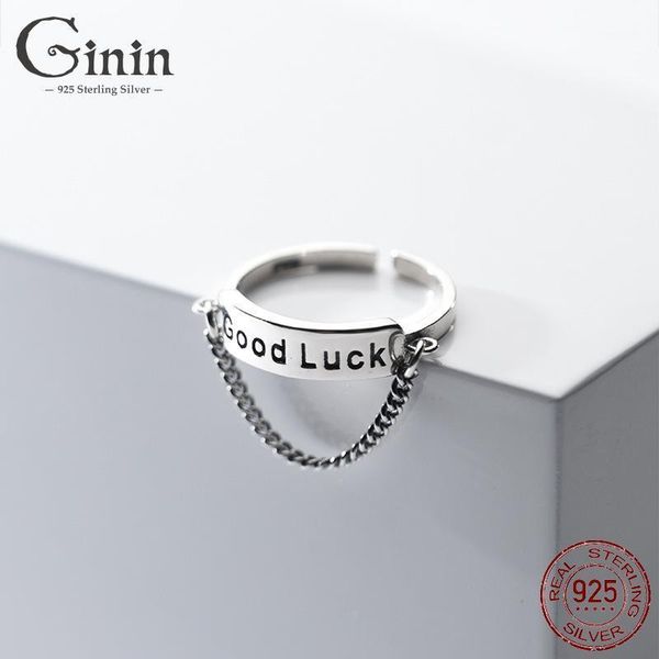 cluster rings ginin 925 sterling silver for women man fashionable glossy letters good luck down chain finger friend gift jewelry1, Golden;silver
cluster rings ginin 925 sterling silver for women man fashionable glossy letters good luck down chain finger friend gift jewelry1, Golden;silver