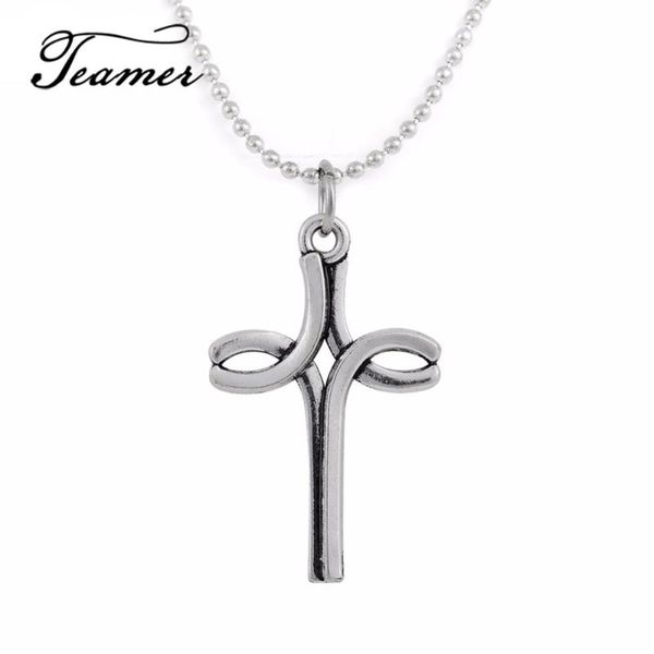 teamer retro brand necklace jewelry antique cross crucifix jesus pendant necklaces for women men, Silver
teamer retro brand necklace jewelry antique cross crucifix jesus pendant necklaces for women men, Silver