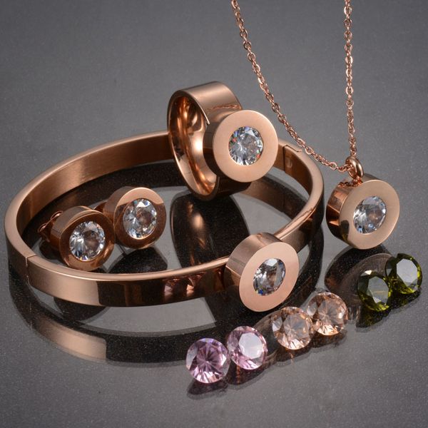 uzone 316l stainless steel famous brand jewelry interchangeable 7 colors austria crystal bijoux set, Silver
uzone 316l stainless steel famous brand jewelry interchangeable 7 colors austria crystal bijoux set, Silver