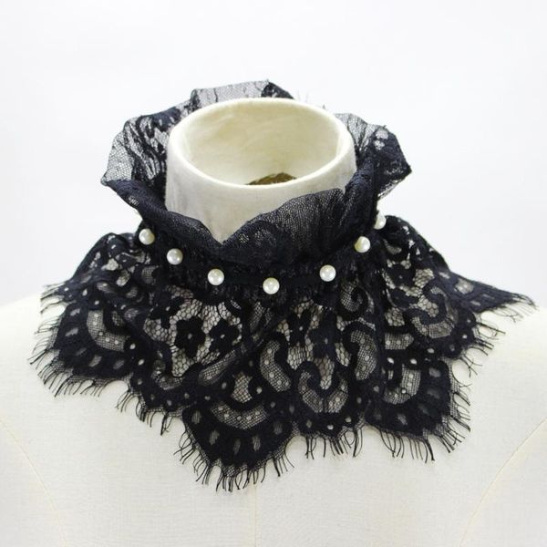bow ties women pleated ruffles stand fake collar lace floral hollow necklace choker false collars female dress party detachable, Black;gray
bow ties women pleated ruffles stand fake collar lace floral hollow necklace choker false collars female dress party detachable, Black;gray