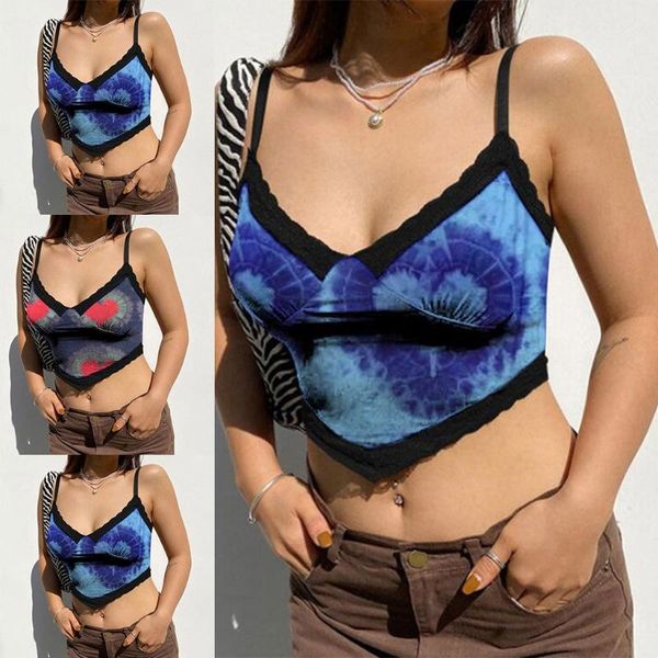 women's tanks & camis women summer spaghetti strap crop deep v-neck backless slim camisole harajuku gradient heart print lace trim, White
women's tanks & camis women summer spaghetti strap crop deep v-neck backless slim camisole harajuku gradient heart print lace trim, White
