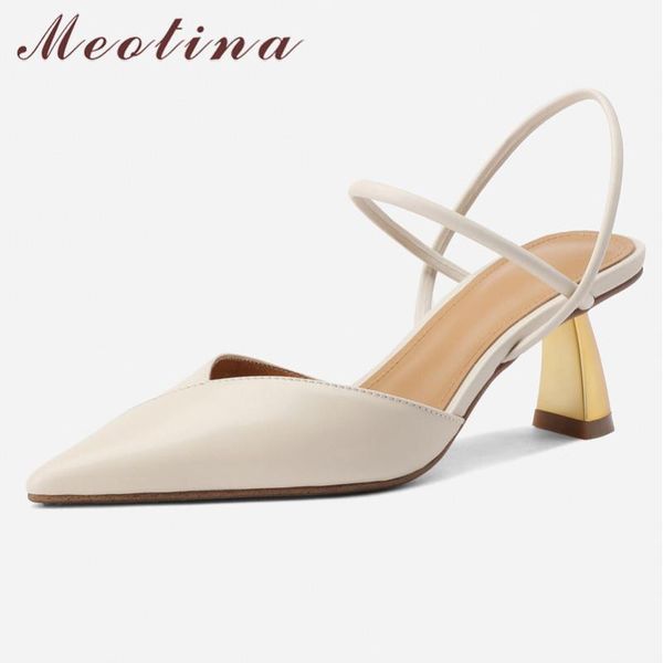 dress shoes meotina women real leather high heels slingbacks pumps pointed toe strange style shallow summer beige plus size 40, Black
dress shoes meotina women real leather high heels slingbacks pumps pointed toe strange style shallow summer beige plus size 40, Black
