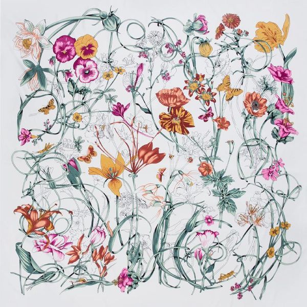 scarves floral print shawl women's artistic silk scarf sunscreen 130*130cm, Blue;gray
scarves floral print shawl women's artistic silk scarf sunscreen 130*130cm, Blue;gray