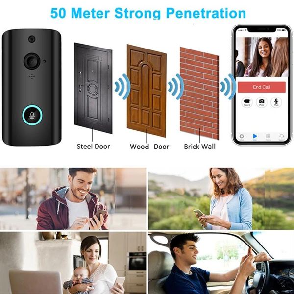 wi-fi video doorbell camera 720p visual real-time intercom wireless bell with motion detection talk home security doorbells
wi-fi video doorbell camera 720p visual real-time intercom wireless bell with motion detection talk home security doorbells