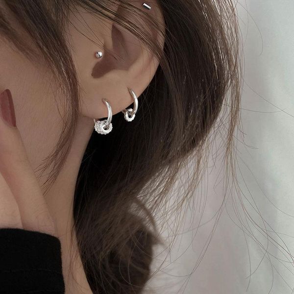 hoop & huggie personality hood earrings circle 925 sterling silver for women luxury korean style temperament statement, Golden;silver
hoop & huggie personality hood earrings circle 925 sterling silver for women luxury korean style temperament statement, Golden;silver