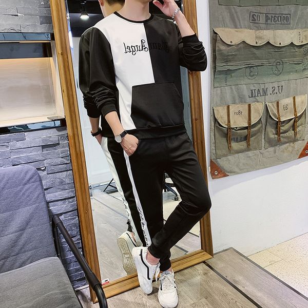 spring men's sweater coat suit round ne spring autumn cloth trendy brand, Black
spring men's sweater coat suit round ne spring autumn cloth trendy brand, Black