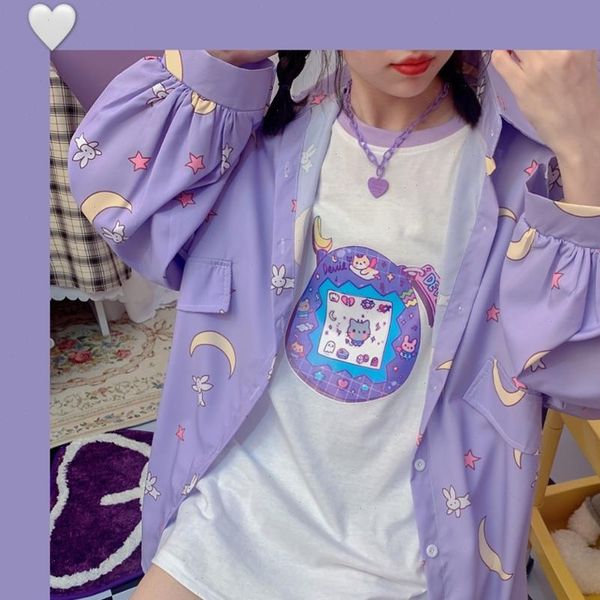 girls women shirt moon womens loose korean retro jk coat long sleeve hong kong flavor student polo tx, White
girls women shirt moon womens loose korean retro jk coat long sleeve hong kong flavor student polo tx, White