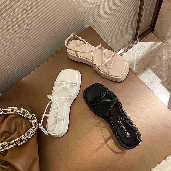 sandals women net red thick platform shoes summer fashion brand exposed toe ladies cross belt hollow casual sandals 220228, Black
sandals women net red thick platform shoes summer fashion brand exposed toe ladies cross belt hollow casual sandals 220228, Black