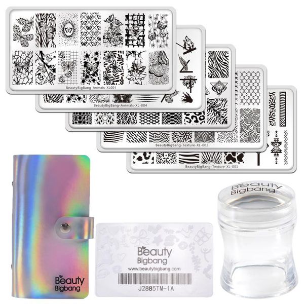 nail art kits 8pcs beautybigbang set 5pcs stainless steel animal style stamping plates with storage bag stamper tool sets
nail art kits 8pcs beautybigbang set 5pcs stainless steel animal style stamping plates with storage bag stamper tool sets