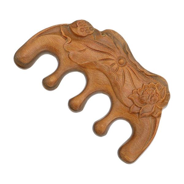 hair brushes 1pc wide tooth comb sandalwood anti-static wooden, Silver 
hair brushes 1pc wide tooth comb sandalwood anti-static wooden, Silver