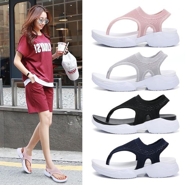 sandals women summer shoes breathable female ladies slip on flat platform woman sandalias with rome pu, Black
sandals women summer shoes breathable female ladies slip on flat platform woman sandalias with rome pu, Black
