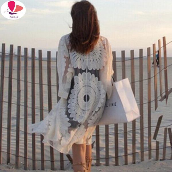 black sunflower crochet bikini cover up swimsuit beach dress women 2021 summer bathing suit beachwear tunic shirt women's swimwear, White;black
black sunflower crochet bikini cover up swimsuit beach dress women 2021 summer bathing suit beachwear tunic shirt women's swimwear, White;black