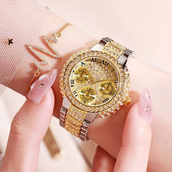 wristwatches loyal watch women sparkly lady 2021 luxury gold silver bracelet exquisite crystal quartz clock bling fashion gift, Slivery;brown
wristwatches loyal watch women sparkly lady 2021 luxury gold silver bracelet exquisite crystal quartz clock bling fashion gift, Slivery;brown