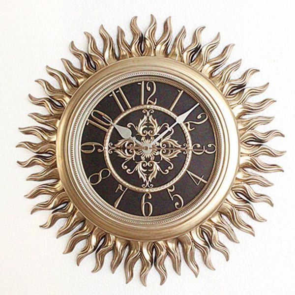 47*47cm wall clock living room modern fashion mute hanging european retro decorative manual sun shape digital clocks
47*47cm wall clock living room modern fashion mute hanging european retro decorative manual sun shape digital clocks