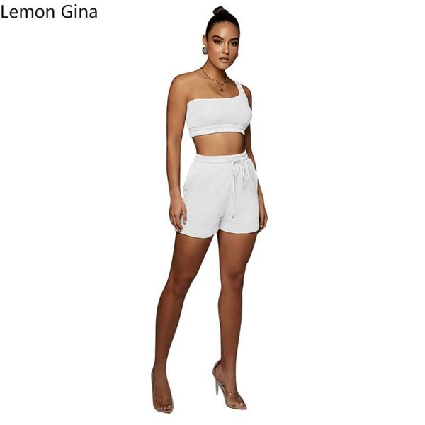 women's tracksuits lemon gina solid color vest sports suit with sloping shoulders, Gray
women's tracksuits lemon gina solid color vest sports suit with sloping shoulders, Gray